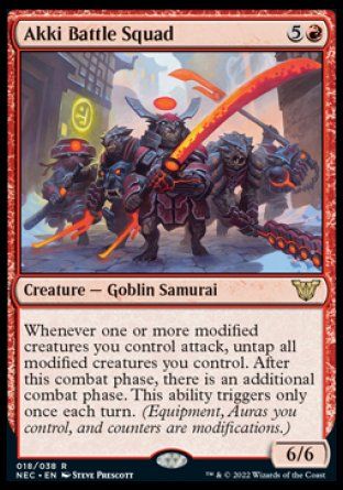 Akki Battle Squad (Kamigawa Neon Dynasty Commander Decks) Trading Card