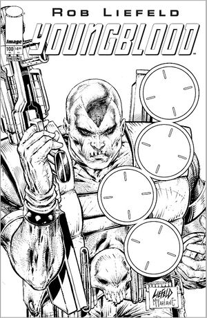 Youngblood #100 (2nd Ptg Cvr C B&W Blank Gun Sight Variant)