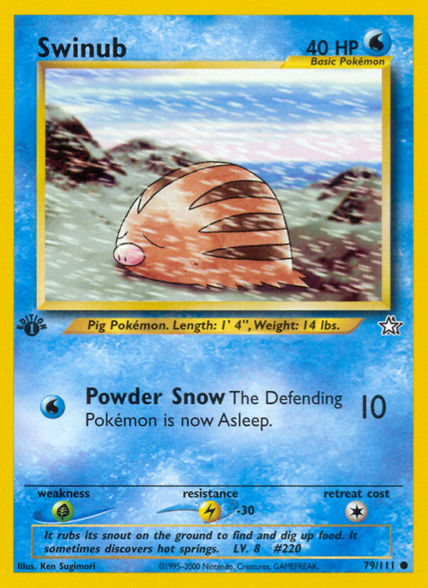 Swinub (79/111) - Neo Genesis Pokémon Card