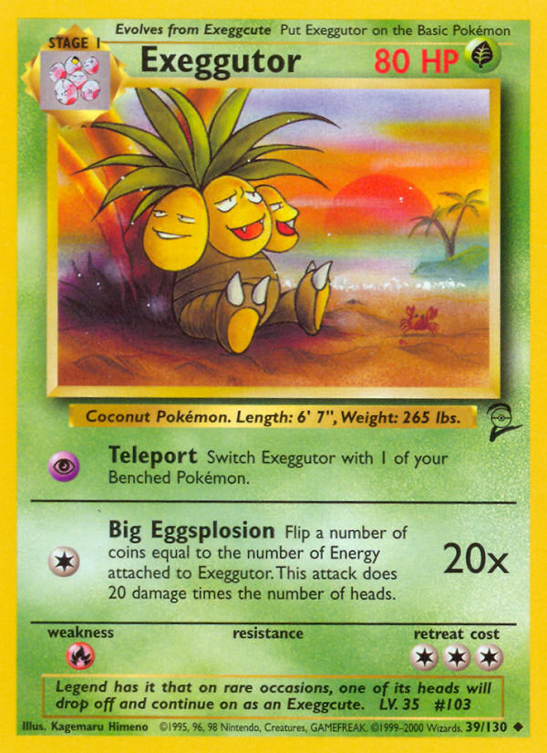 Exeggutor (39/130) - Base Set 2 Pokémon Card