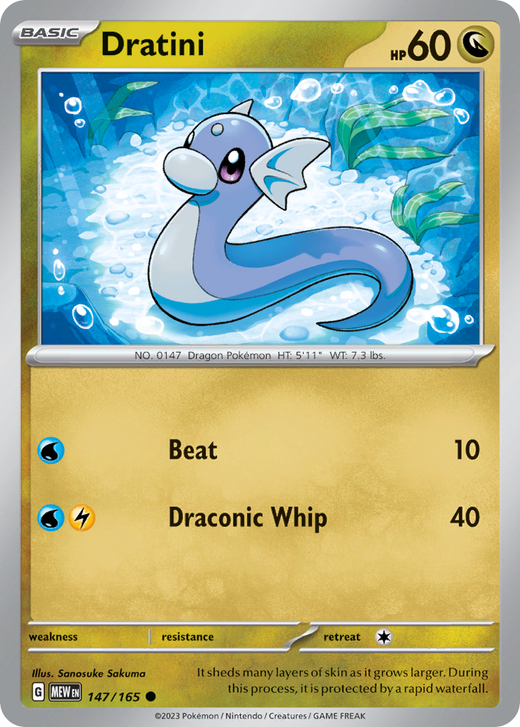 Dratini (147/165) - 151 Pokémon Card