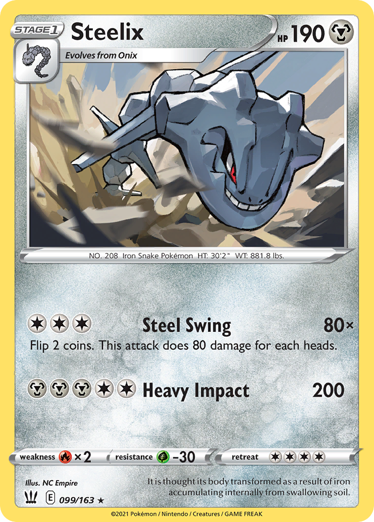 Steelix (99/163) - Battle Styles Pokémon Card