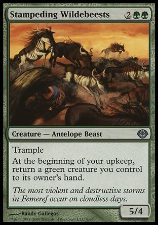 Stampeding Wildebeests (Garruk vs. Liliana) Trading Card