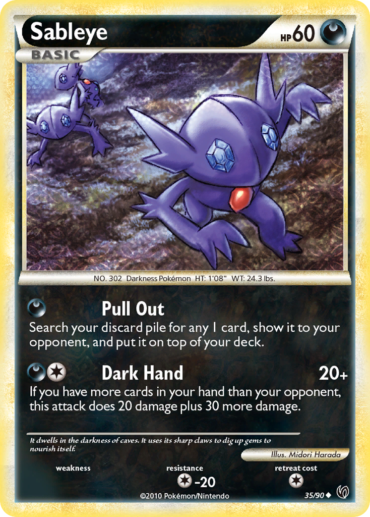 Sableye (35/90) - HS—Undaunted Pokémon Card