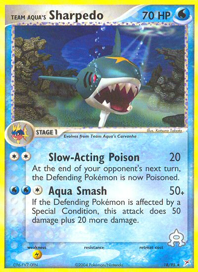 Team Aqua's Sharpedo (18/95) - Team Magma vs Team Aqua Pokémon Card