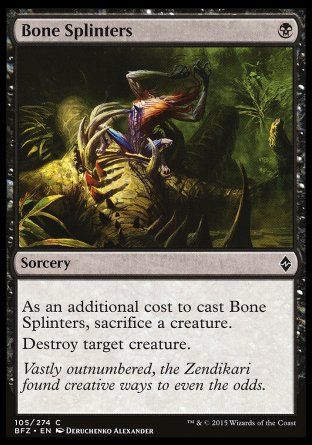 Bone Splinters (Battle for Zendikar) Trading Card