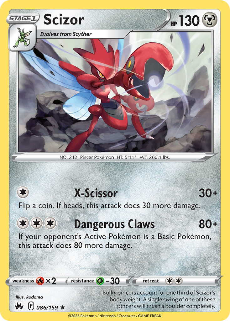 Scizor (86/159) - Crown Zenith Pokémon Card