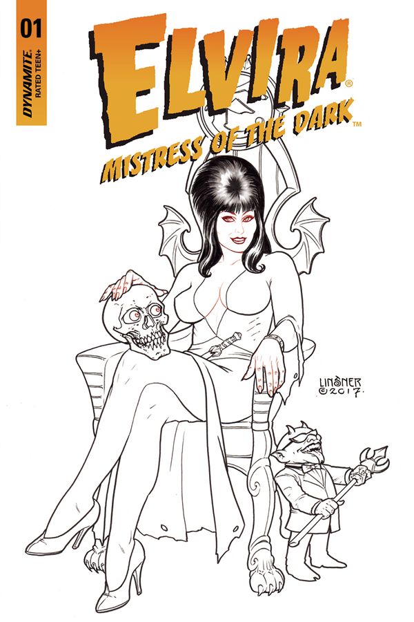 Elvira: Mistress of the Dark #1 (Cover J 40 Copy Linsner B&w)