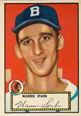 Warren Spahn 1952 Topps #33 Sports Card