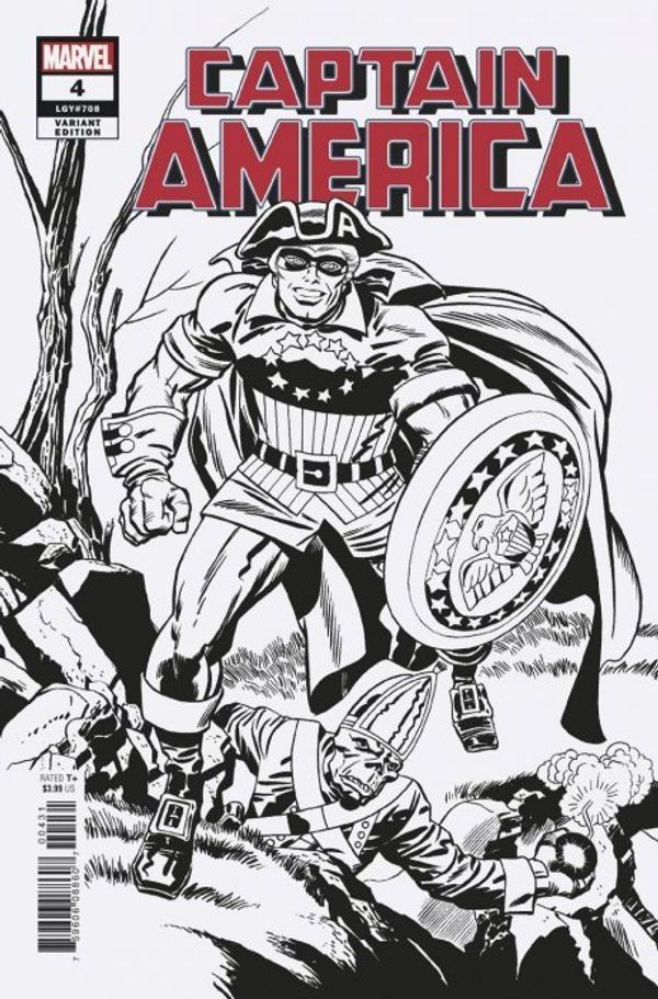 Captain America #4 (Kirby Remastered B&w Variant)