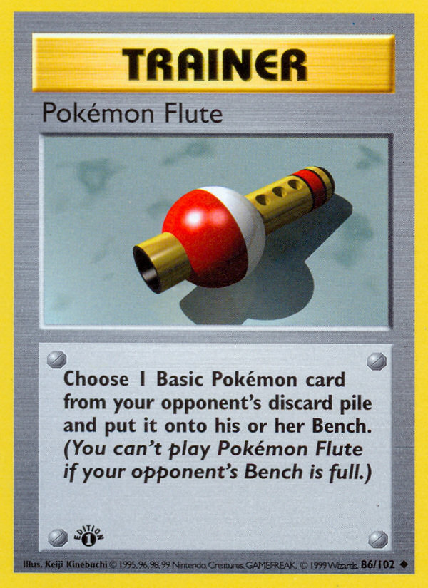 Pokémon Flute (Trainer) (86/102) - Base (1st Edition) Pokémon Card