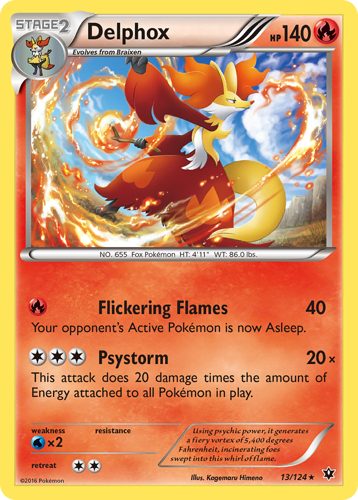 Delphox (13/124) - Fates Collide Pokémon Card