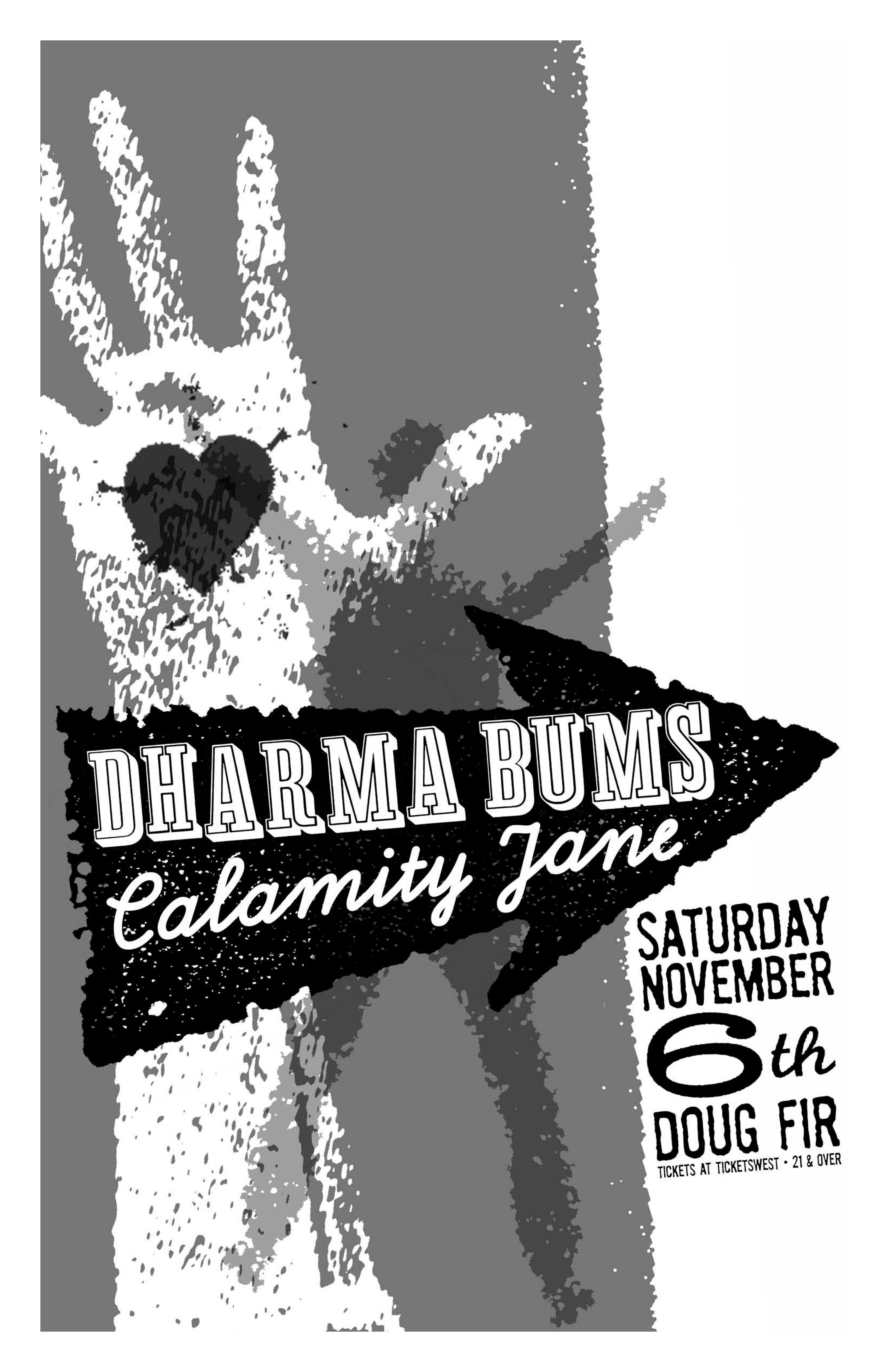 MXP-193.4 Dharma Bums 2010 Doug Fir  Nov 6 Concert Poster