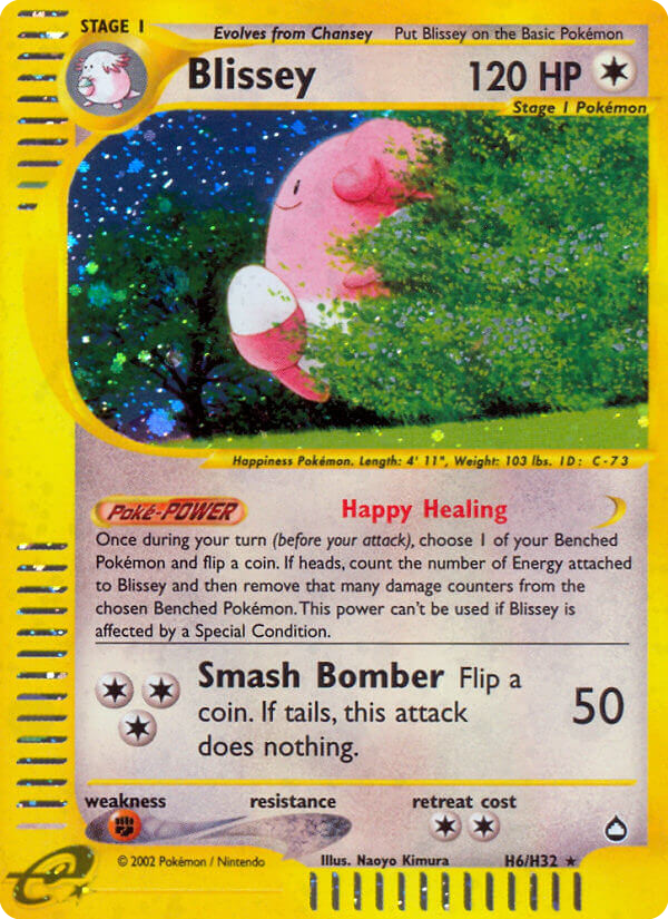 Blissey (H6) - Aquapolis Pokémon Card