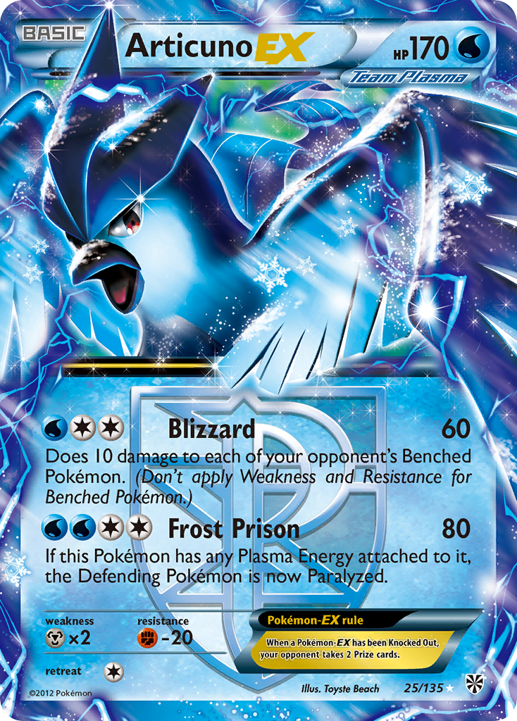 Articuno EX (25/135) - Plasma Storm Pokémon Card