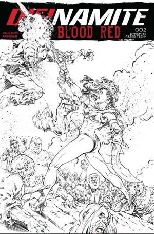 Die!namite Blood Red #2 (Cvr J Inc 1:5 Roberto Meli Line Art Foc Bonus Variant)