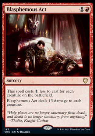 Blasphemous Act (Innistrad Crimson Vow Commander Decks) Trading Card