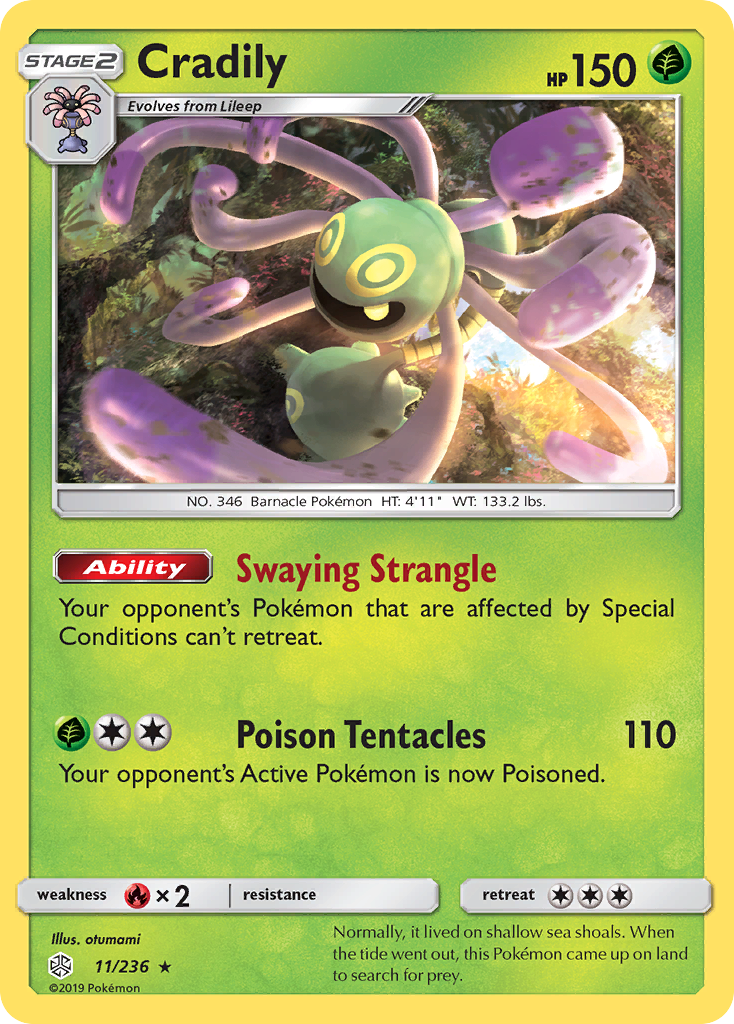 Cradily (11/236) - Cosmic Eclipse Pokémon Card