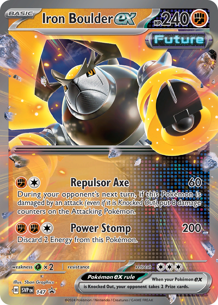 Iron Boulder ex (147/150) - Scarlet & Violet Black Star Promos Pokémon Card