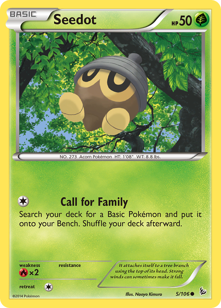 Seedot (5/106) - Flashfire Pokémon Card