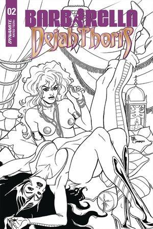 Barbarella/Dejah Thoris #2 (50 Copy Sanapo B&w Cover)