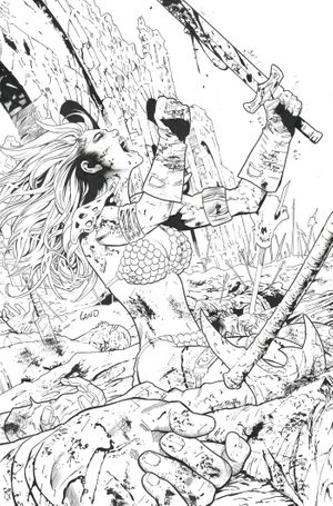 Sonja Reborn #5 (Cvr L Inc 1:7 Greg Land Line Art Virgin Foc Bonus Variant)