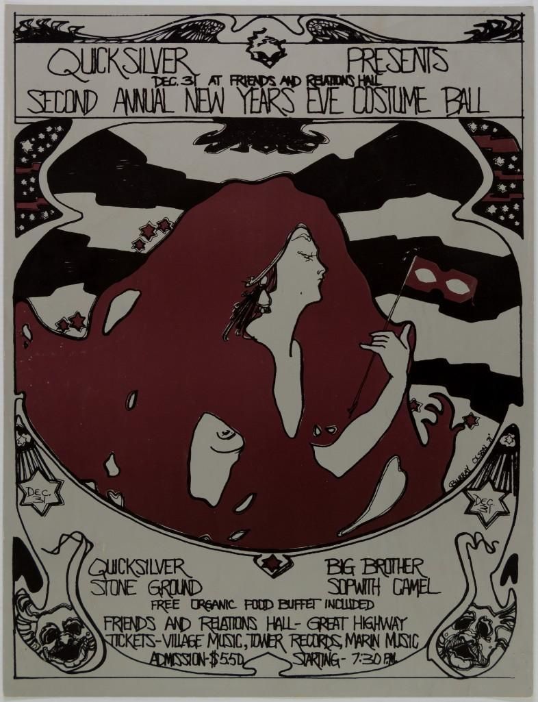Quicksilver Messenger Service Second Annual New Years Eve Costume Ball 1971 Concert Poster