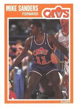 Mike Sanders 1989 Fleer #30 Sports Card