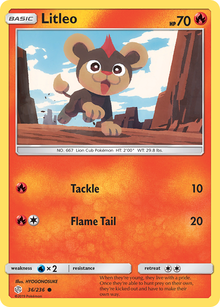 Litleo (36/236) - Cosmic Eclipse Pokémon Card