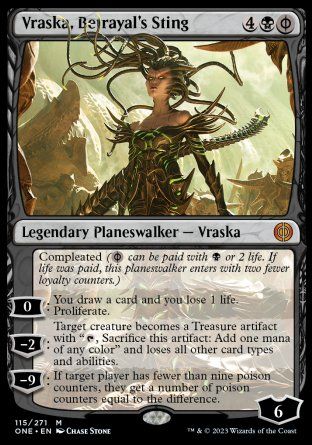 Vraska, Betrayal's Sting (Phyrexia: All Will Be One) Trading Card