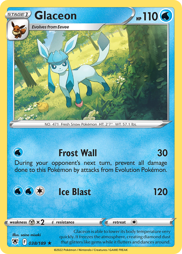 Glaceon (38/189) - Astral Radiance Pokémon Card