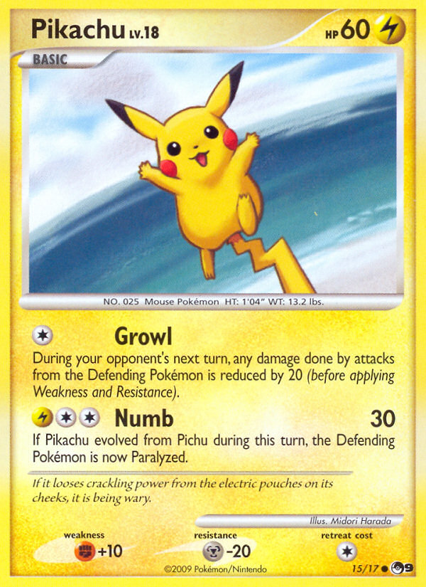 Pikachu (15/17) - POP Series 9 Pokémon Card