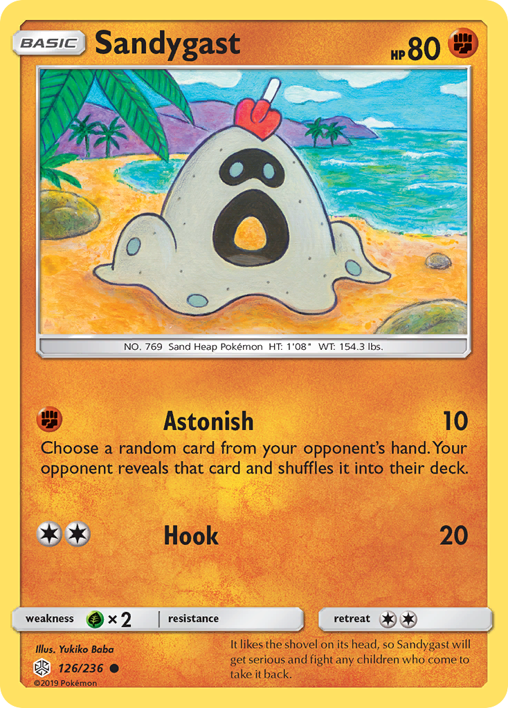 Sandygast (126/236) - Cosmic Eclipse Pokémon Card