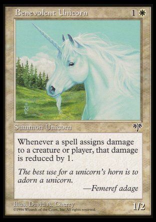 Benevolent Unicorn (Mirage) Trading Card