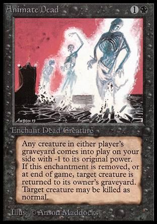 Animate Dead (Alpha) Trading Card