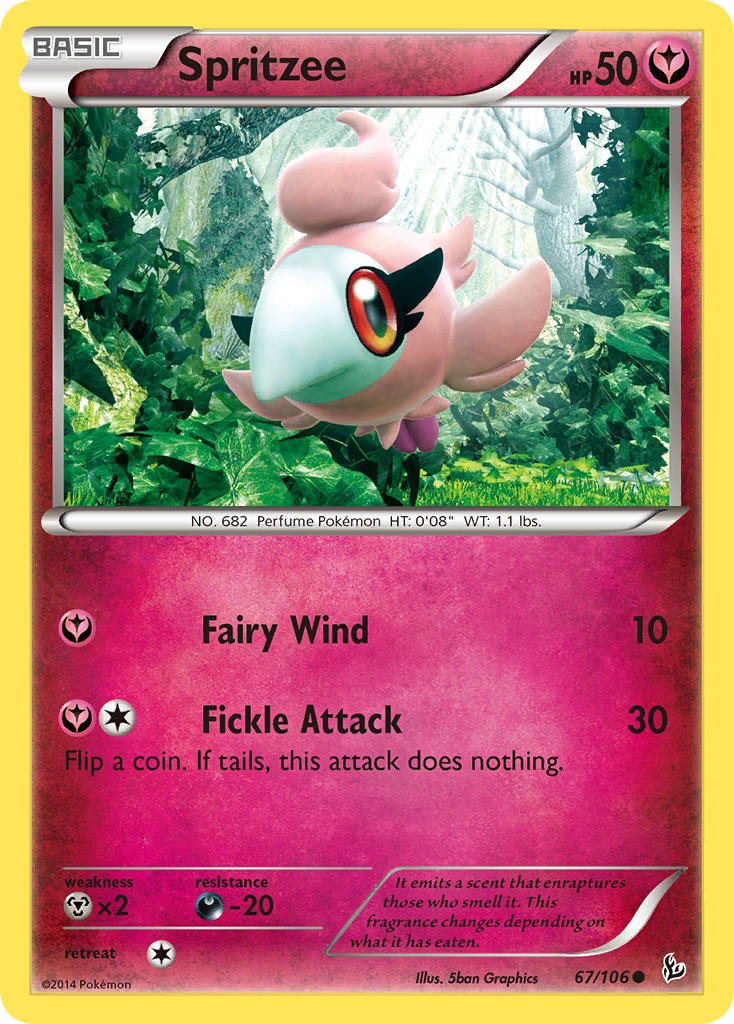 Spritzee (67/106) - Flashfire Pokémon Card