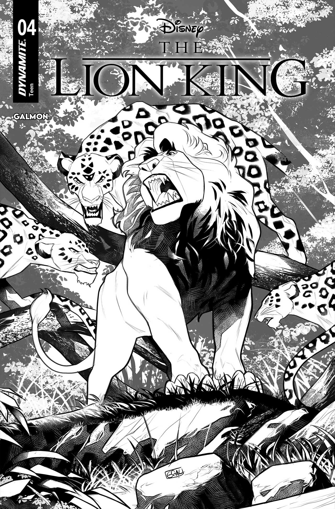 Lion King #4 (Cvr I Edwin Galmon Line Art Variant) Comic