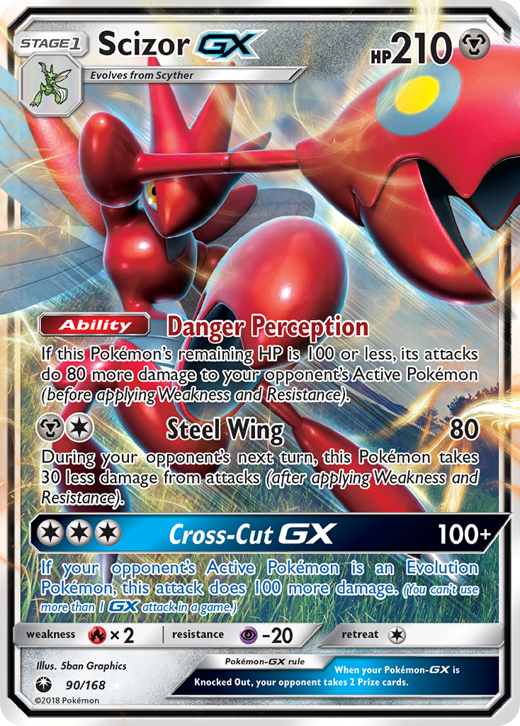 Scizor GX (90/168) - Celestial Storm Pokémon Card