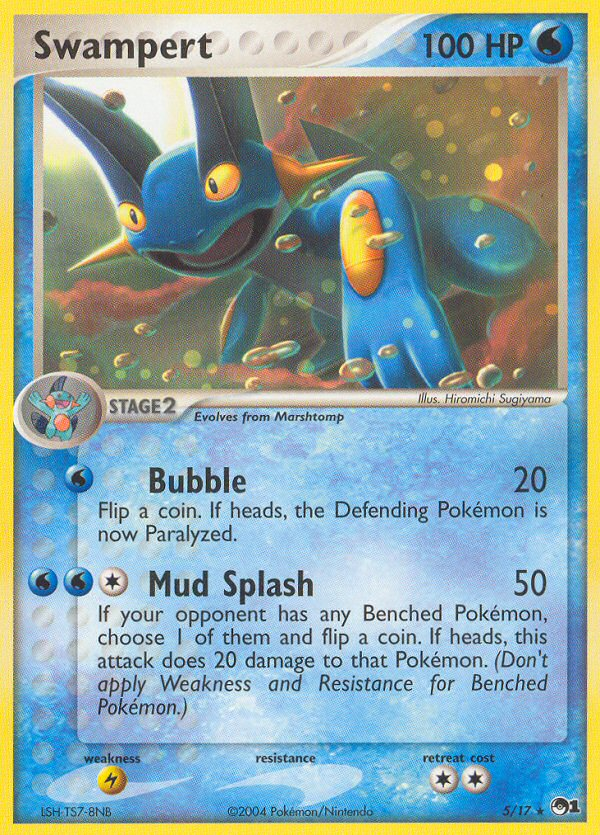 Swampert (5/17) - POP Series 1 Pokémon Card