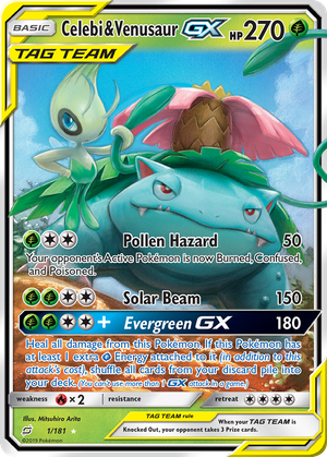Celebi & Venusaur GX (1/181) - Team Up