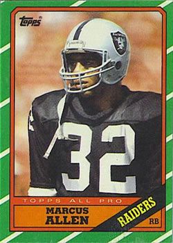 Marcus Allen 1986 Topps #62 Sports Card