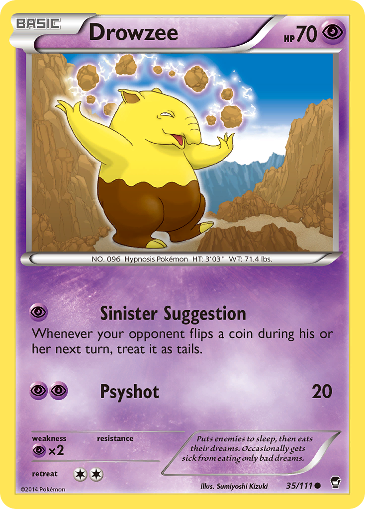 Drowzee (35/111) - Furious Fists Pokémon Card