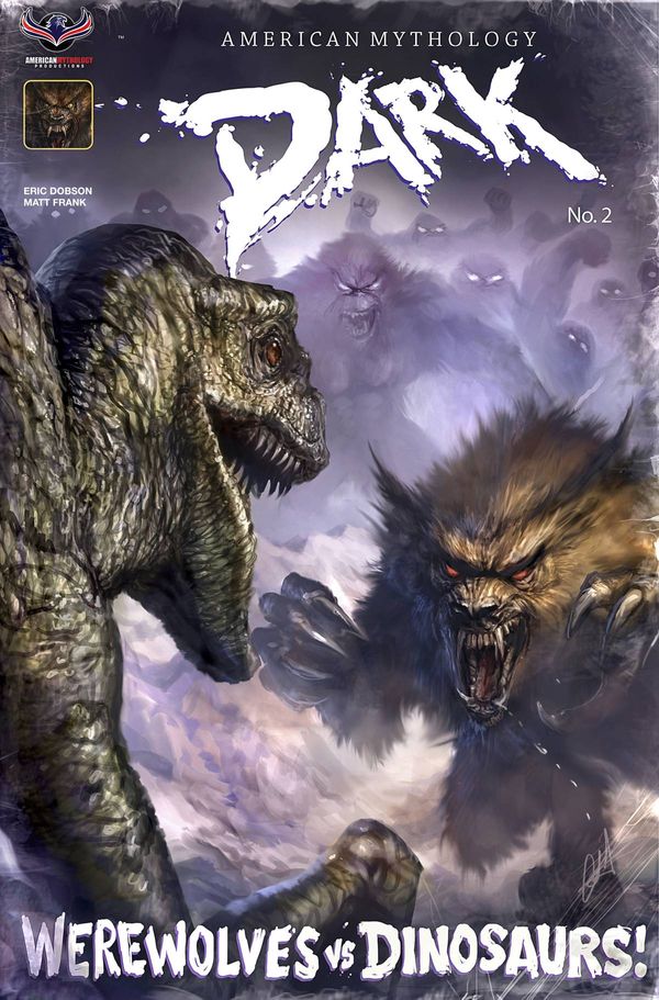 Am Dark Werewolves Vs Dinosaurs Vs Yetis #2 (Pulp Cover)