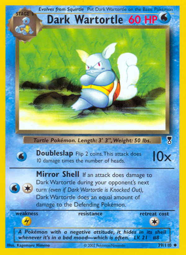 Dark Wartortle (39/110) - Legendary Collection Pokémon Card