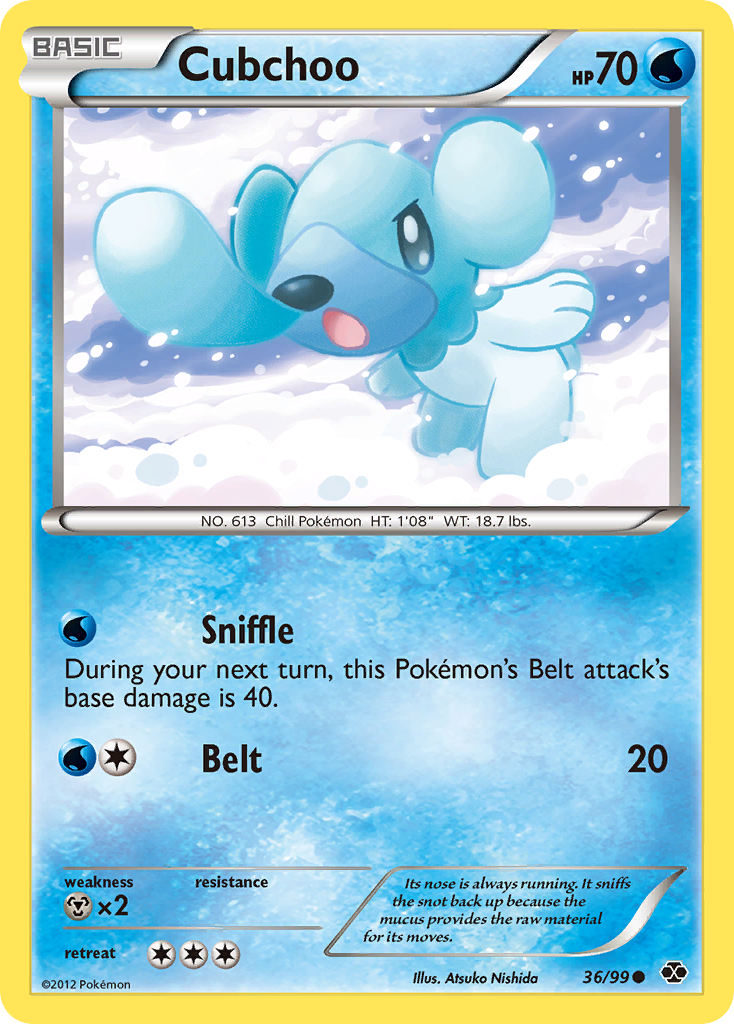 Cubchoo (36/99) - Next Destinies Pokémon Card