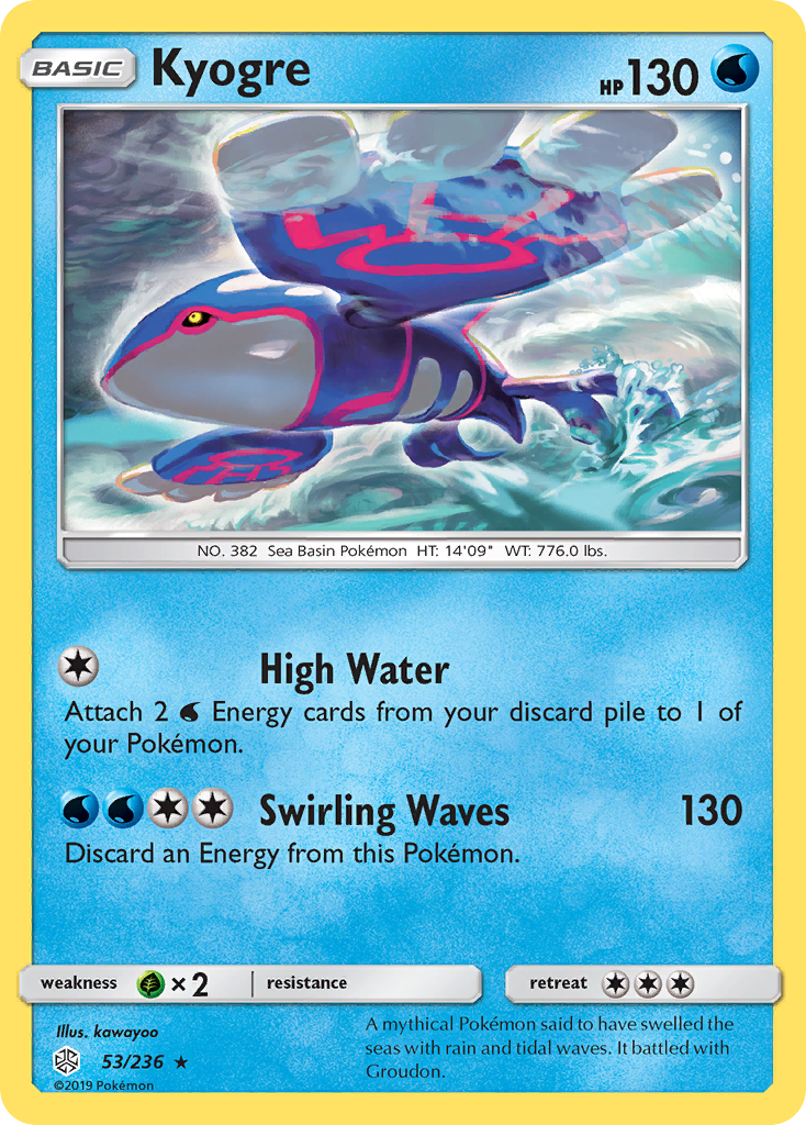 Kyogre (53/236) - Cosmic Eclipse Pokémon Card