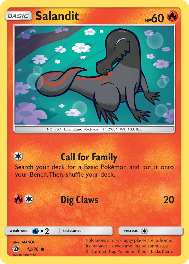 Salandit (13/70) - Dragon Majesty Pokémon Card