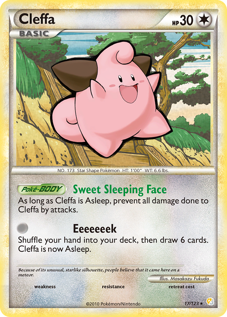 Cleffa (17/123) - HeartGold & SoulSilver Pokémon Card