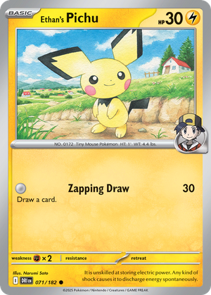 Ethan's Pichu (71/182) - Destined Rivals (Reverse Holo)