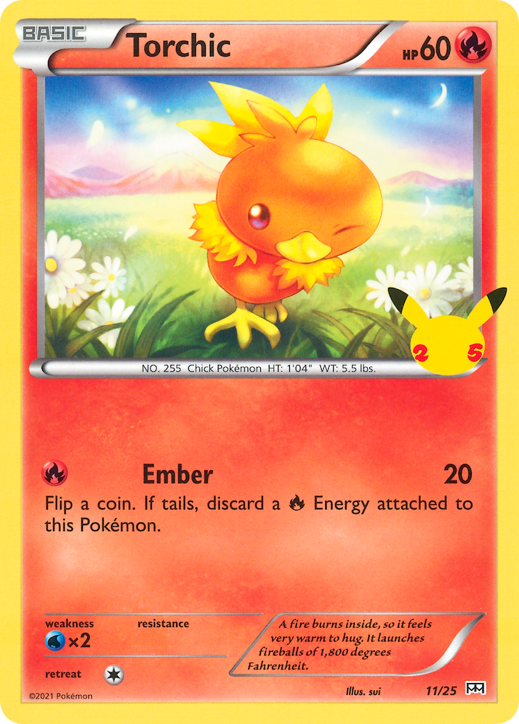 Torchic (11/25) - McDonald's Collection 2021 Pokémon Card